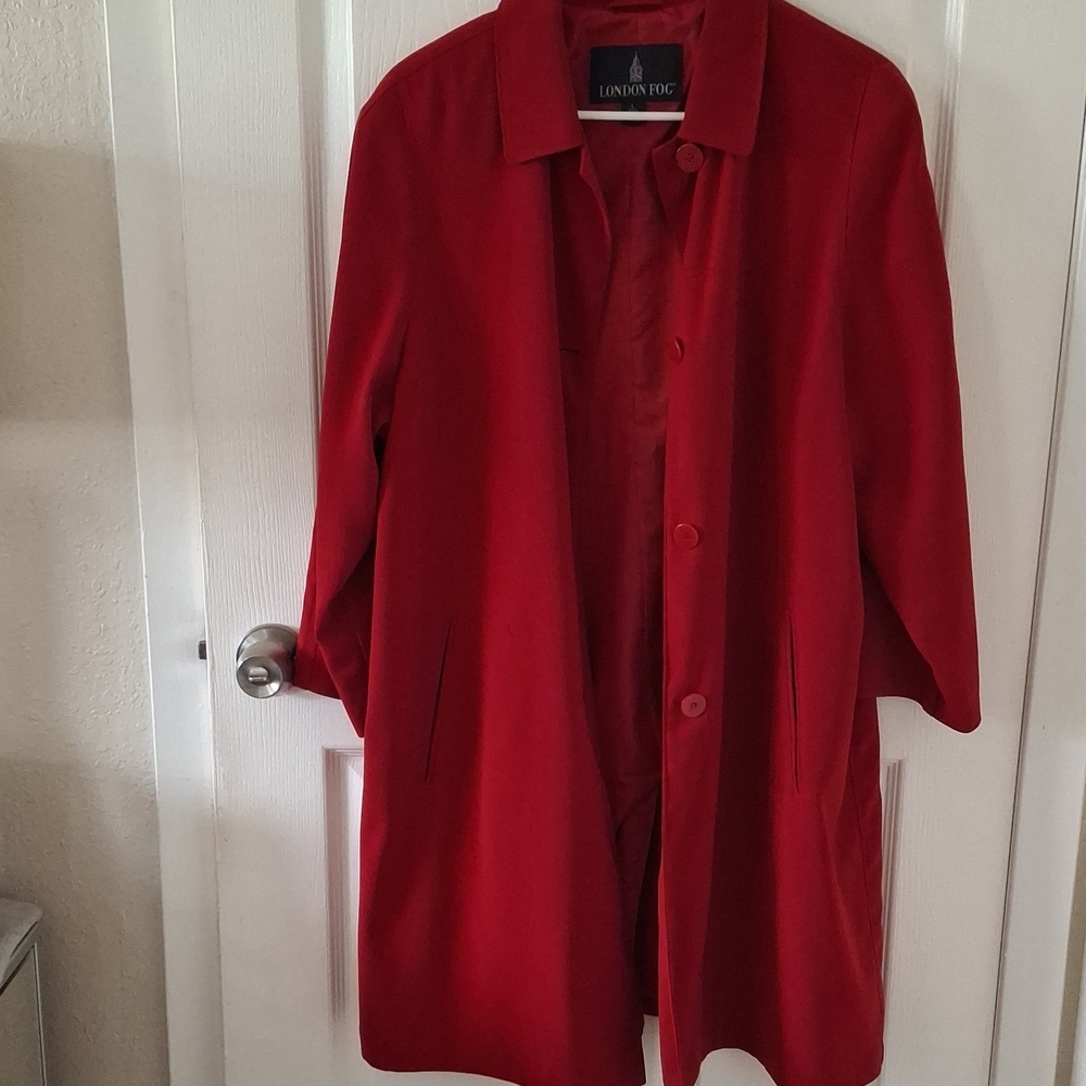 London Fog Womens Red Coat